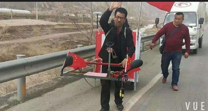 山西呂梁農民趙繼兵徒步走瑞金