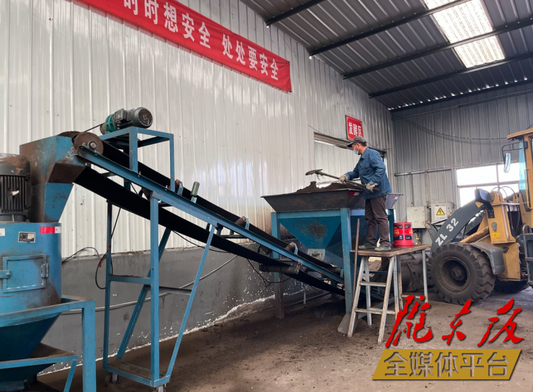 合水縣充分利用當(dāng)?shù)匦笄菁S便及秸稈回收的有機(jī)肥料“變廢為肥”。本報(bào)記者 劉萍凝 攝