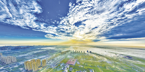 【攝影報道】被薄霧籠罩的西峰城區(qū)