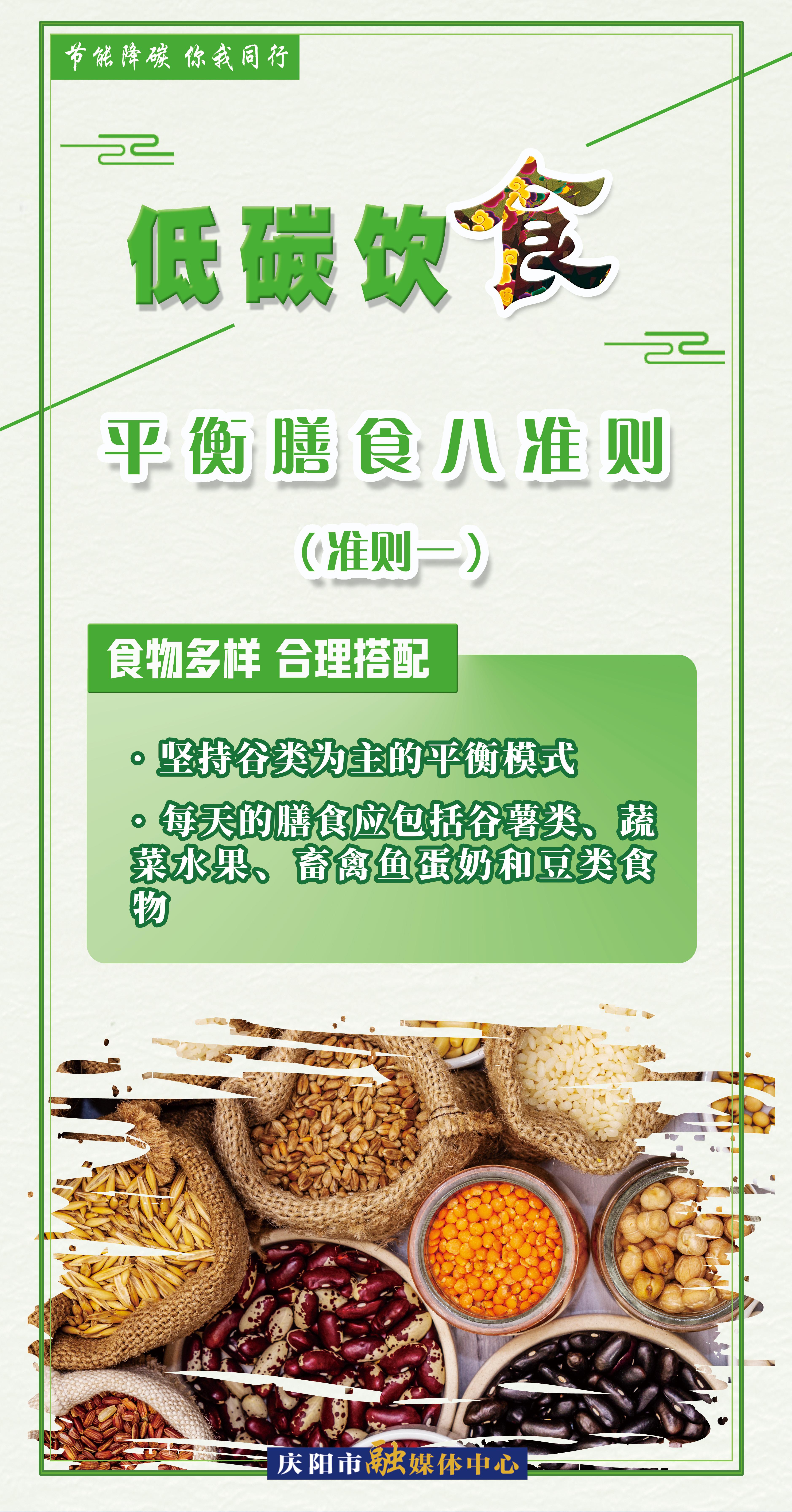 低碳飲食·平衡膳食八準則（一）