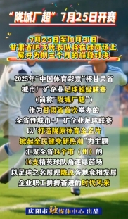 “隴城廠超”，咱甘肅人的足球賽，7月25日開(kāi)賽！