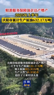 2025年上半年，慶陽市累計(jì)生產(chǎn)原油632.17萬噸