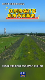 2025甘肅·慶陽岐黃文化論壇 | 慶陽持續(xù)打造優(yōu)質(zhì)藥源基地