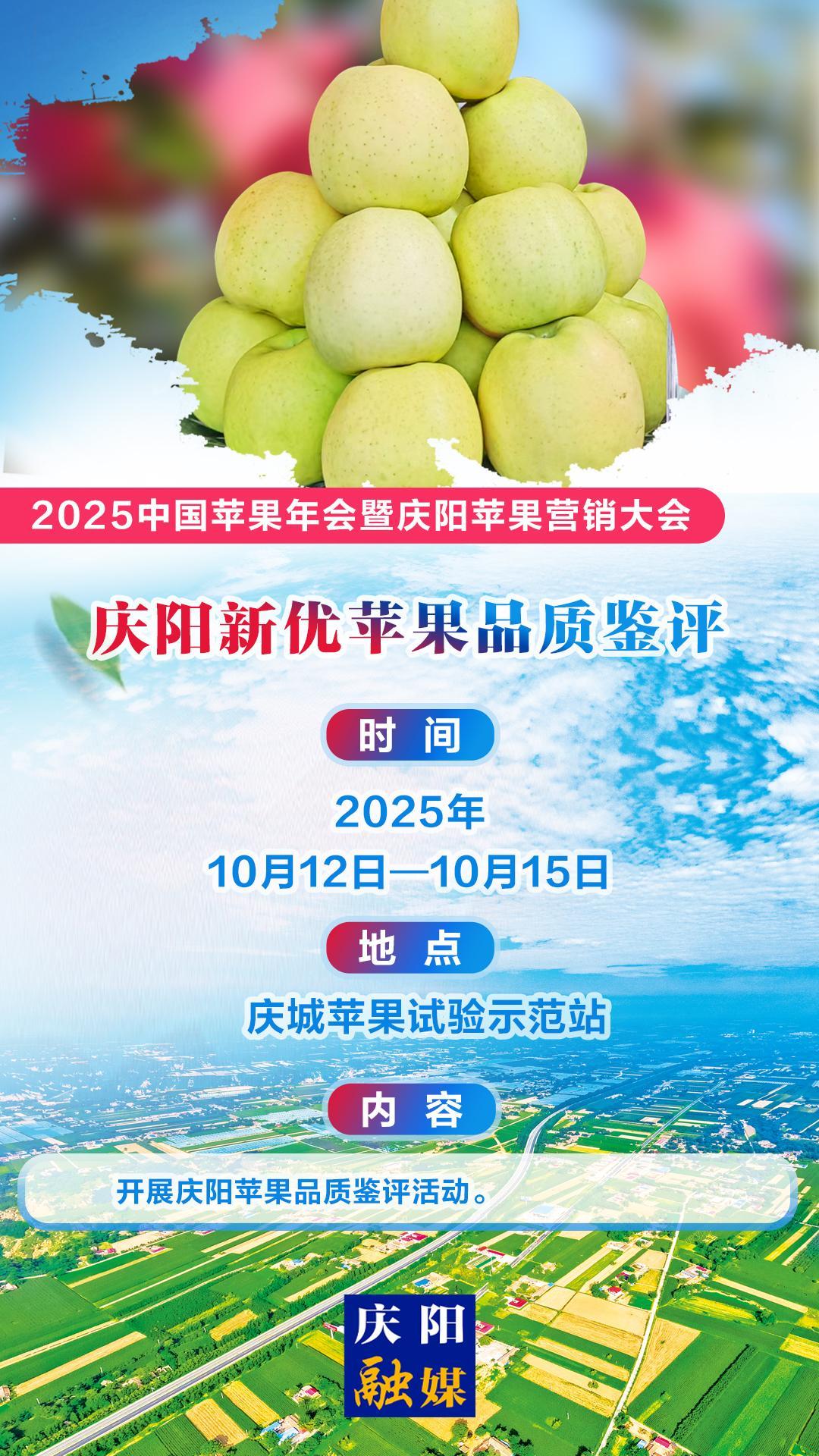 【微海報(bào)】2025中國(guó)蘋果年會(huì)暨慶陽(yáng)蘋果營(yíng)銷大會(huì)丨慶陽(yáng)新優(yōu)蘋果品質(zhì)鑒評(píng)