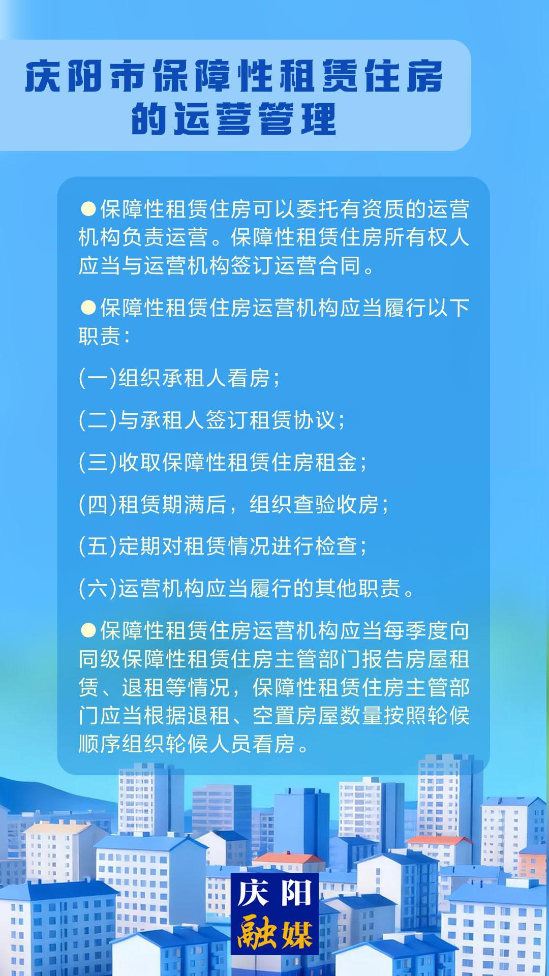 吉慶向陽(yáng) 廣廈萬(wàn)千丨慶陽(yáng)市保障性租賃住房的運(yùn)營(yíng)管理