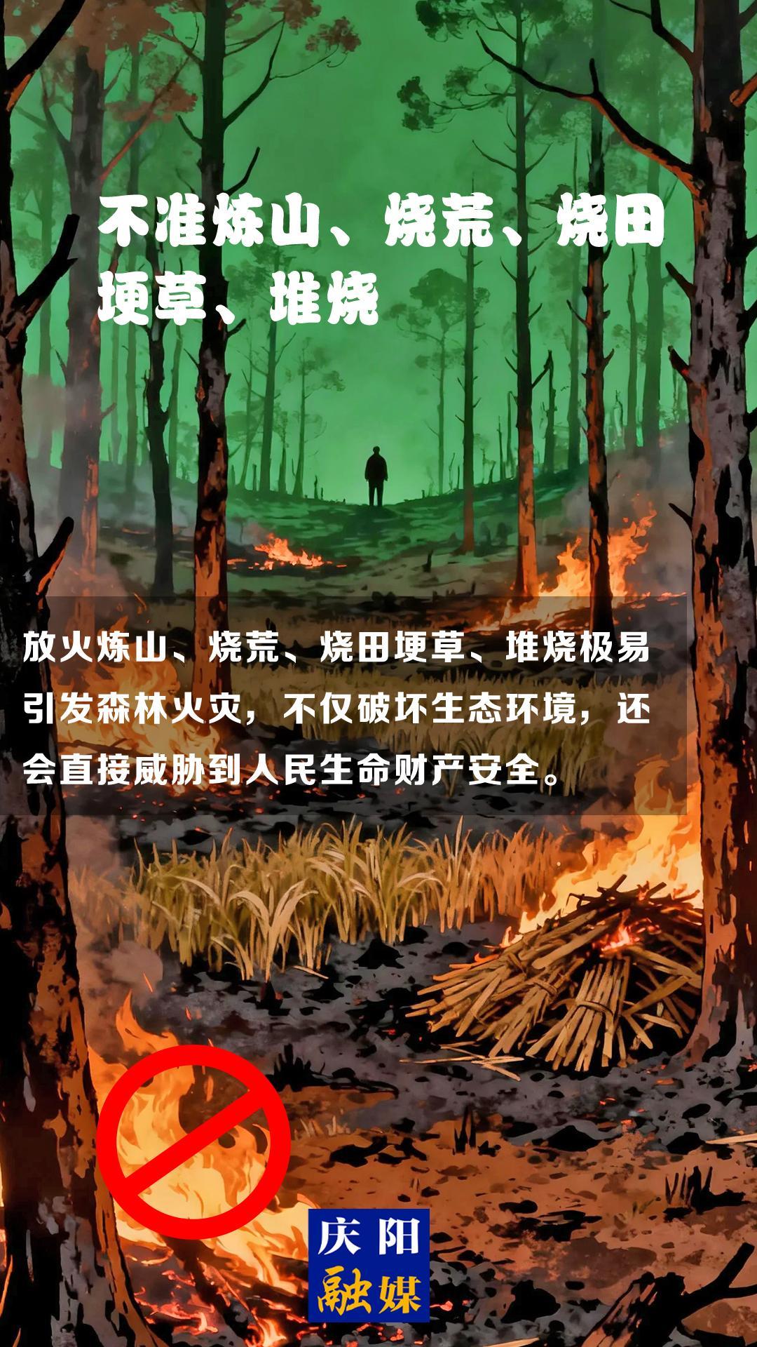 【微海報】森林防火知識科普?⑩丨不準(zhǔn)煉山、燒荒、燒田埂草、堆燒
