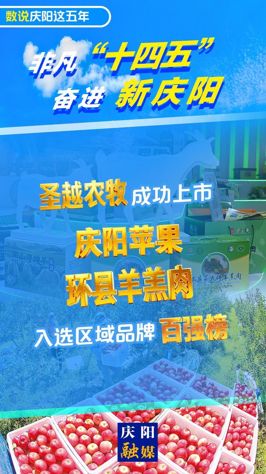 【數(shù)說慶陽這五年(31)】微海報丨慶陽蘋果、環(huán)縣羊羔肉入選區(qū)域品牌百強榜