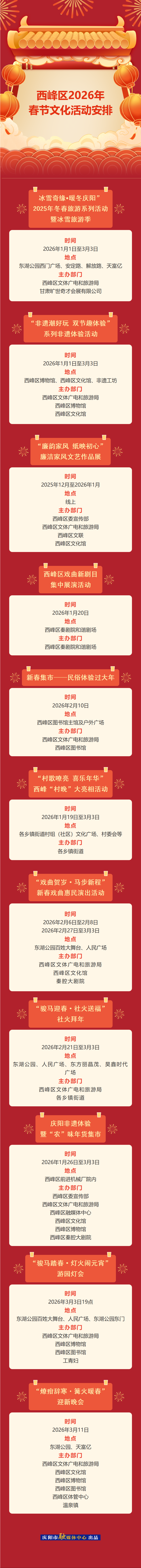 【長圖】西峰區(qū)2026年春節(jié)文化活動(dòng)安排