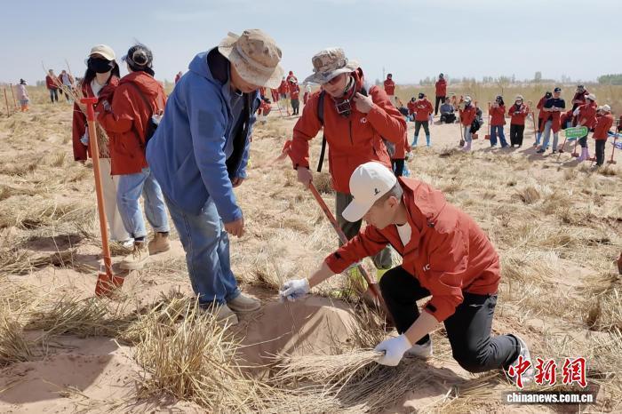 跨越千里的奔赴 他們?cè)诿袂谏澈７N下“春天”